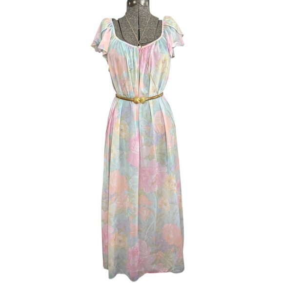 Vintage Miss Elaine “Silk Essence” Nightgown - PM Petite Medium - Picture 5 of 11